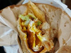 -小红车炸蛋葱油饼