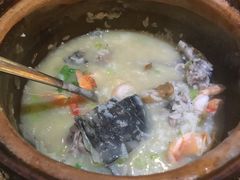 甲鱼基围虾干贝粥-金穗园·砂锅粥.醉鸡煲火锅(长寿路店)