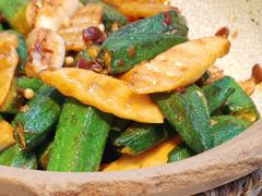 豆酱秋葵炒山药-南拳十三姨·潮汕砂锅粥·粤菜(西单大悦城店)