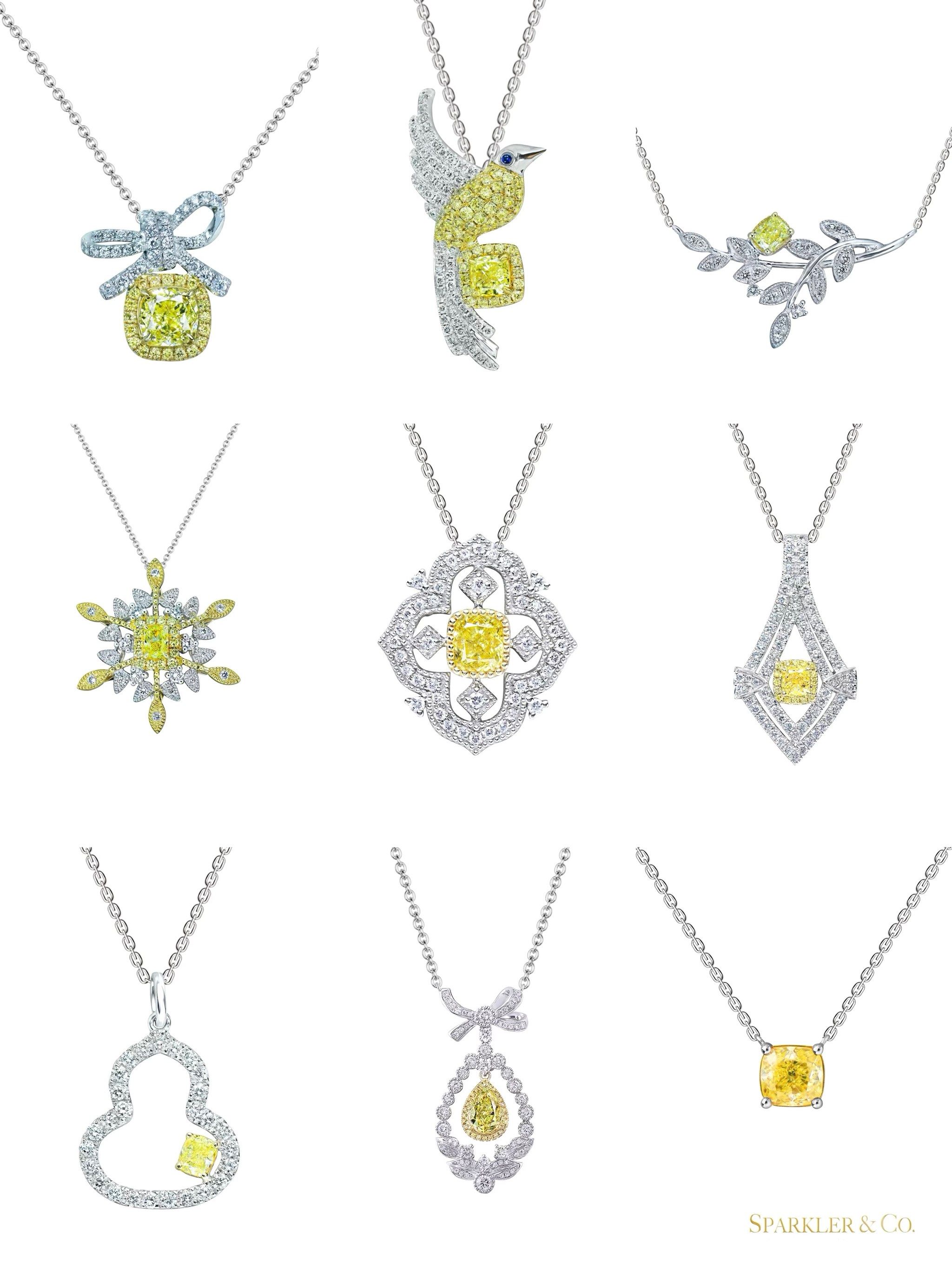 珠宝定制黄钻吊坠篇