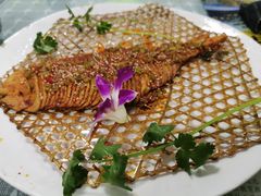 素风味竹烤鱼-天天向上素食餐厅(五台山店)