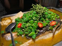 鲜青椒烤鱼-探鱼·鲜青椒爽麻烤鱼(北京路天河城店)