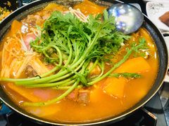 韩式肥牛蘑菇大酱火锅-青松馆韩国料理(香港中路佳世客店)