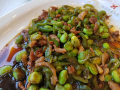 青椒毛豆米肉丝-怡园饭店-餐厅(四望亭店)