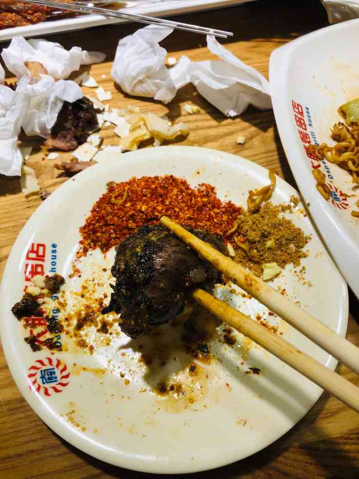 大胖烤串店(朝中店)-"今天打卡了大胖烧烤店 由于最近不便出门只.