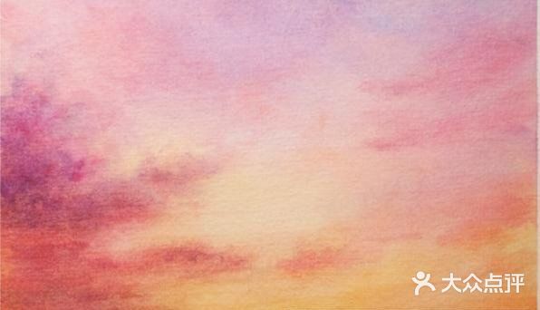 美丽的夕阳水彩画作品欣赏[吐][吐]