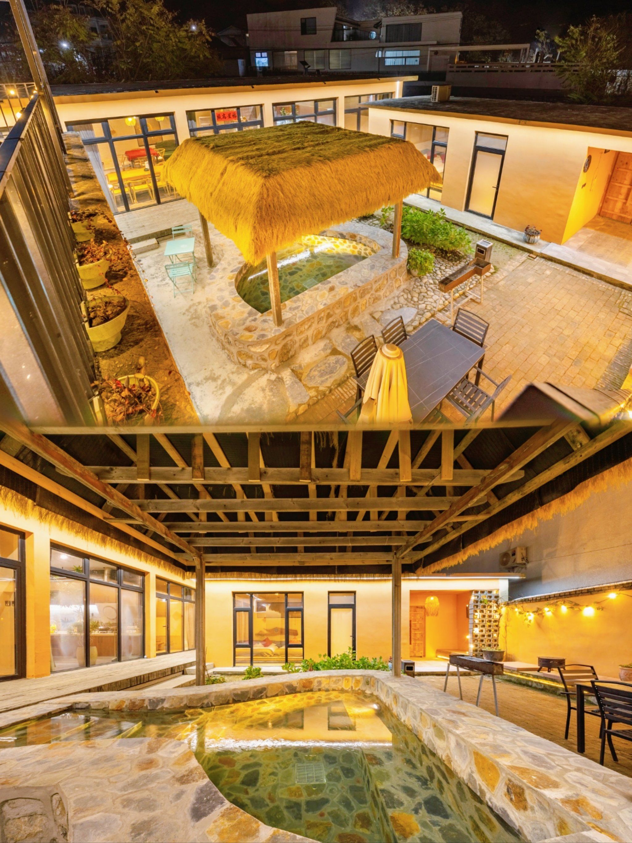 ♨️私汤!12人轰趴好去处,小院里的欢乐时光