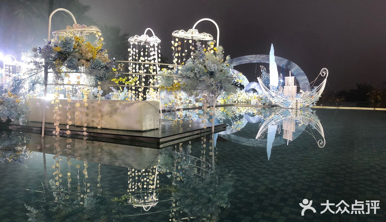 蓝色的水上婚礼[加油][加油]