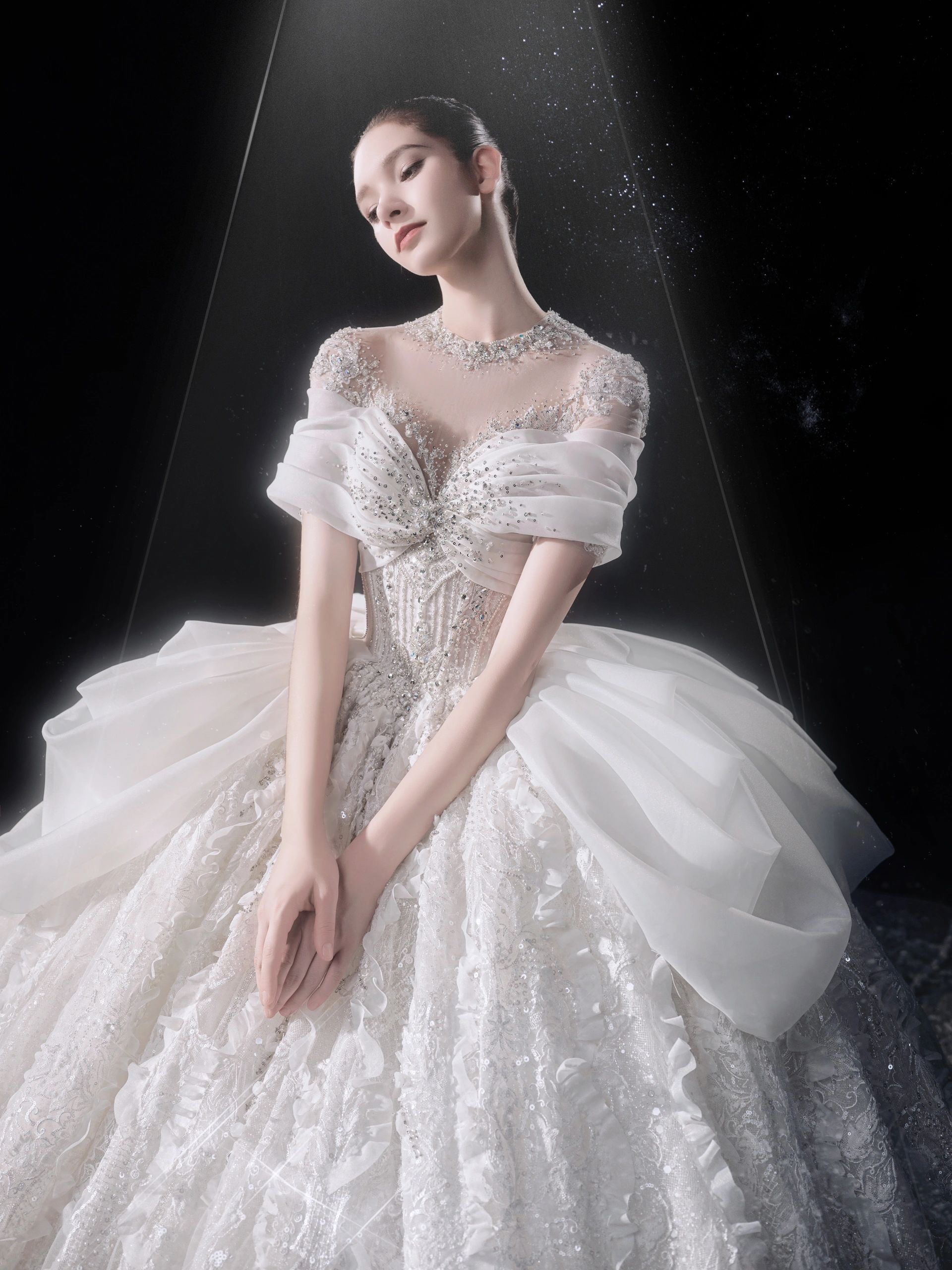 银河系礼服 星空礼服 蓝色星空礼服 要结婚啦