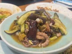 茄子拌八带-晚归月亮湾私家菜(临邑路店)