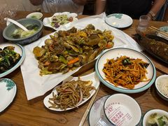 -东来菜馆•手抓海鲜家常菜•海鲜锅贴(鸽子窝店)