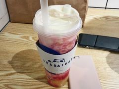 蜜桃乌龙奶盖-茶百道(万达店)