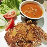 猪扒，果然没失望，哈哈，文昌鸡一点也不油腻