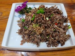 猫爪菇炒牛肉-下梅人家土菜馆(历史文化餐厅度假区店)