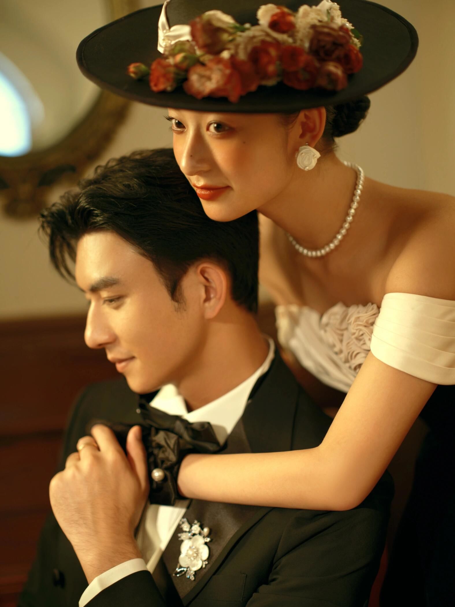 法式电影感🕰️一眼沦陷的室内赫本风婚纱照