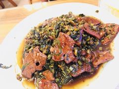 咸菜炒猪肝-双塔老饭店