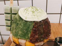 抹茶生乳かき氷-WONDER ICE 萬得冰田(建設路总店)
