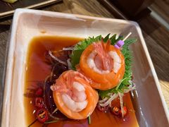 三文鱼荔枝甜虾卷-筱田の食堂·izakaya(淮海中路店)