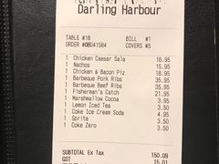 账单-Pancakes on the rocks(Darling Harbour)