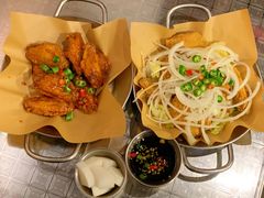 炸鸡翅一半一半-富乐满韩国正宗炸鸡韩国料理(虹泉路店)