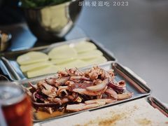 鲜拌牛肋肉-围炉肉舍•炭烤活鳗•丹东海鲜烤肉(步行街店)