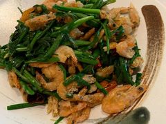 韭菜炒小河虾-烧肉馆(古北水镇景区店)