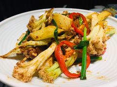干锅有机花菜-老头儿油爆虾(星光一期店)