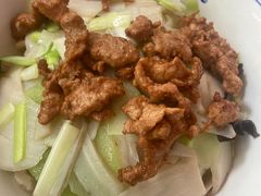 莲菜炒肉片煮馍-赵西安三鲜煮馍馆(大车家巷店)