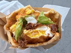 -小红车炸蛋葱油饼
