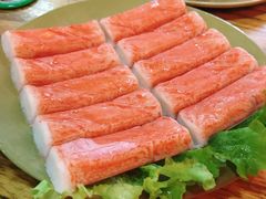 生吃蟹肉-东镇老火锅(长春路首店)