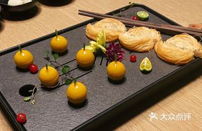 Yellow Cherry Foie Gras with Layered Silver Thread Pastry