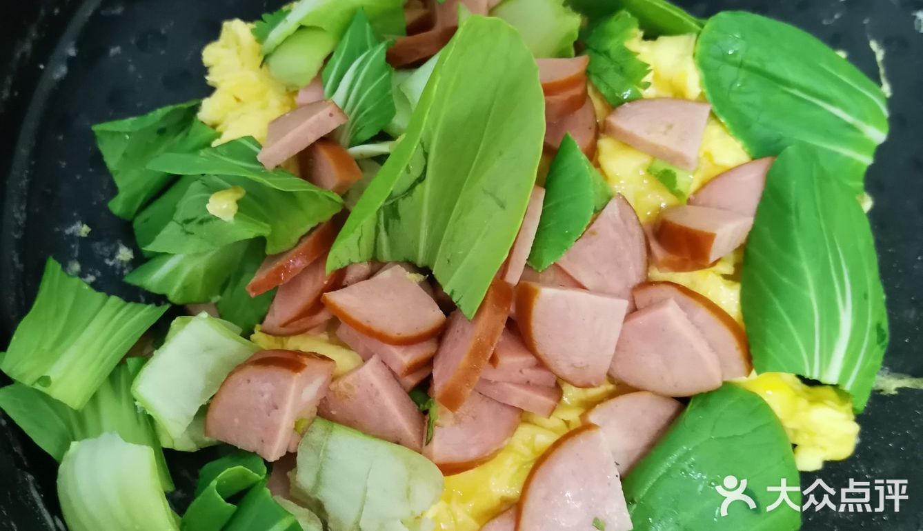 手掰肠鸡蛋炒面