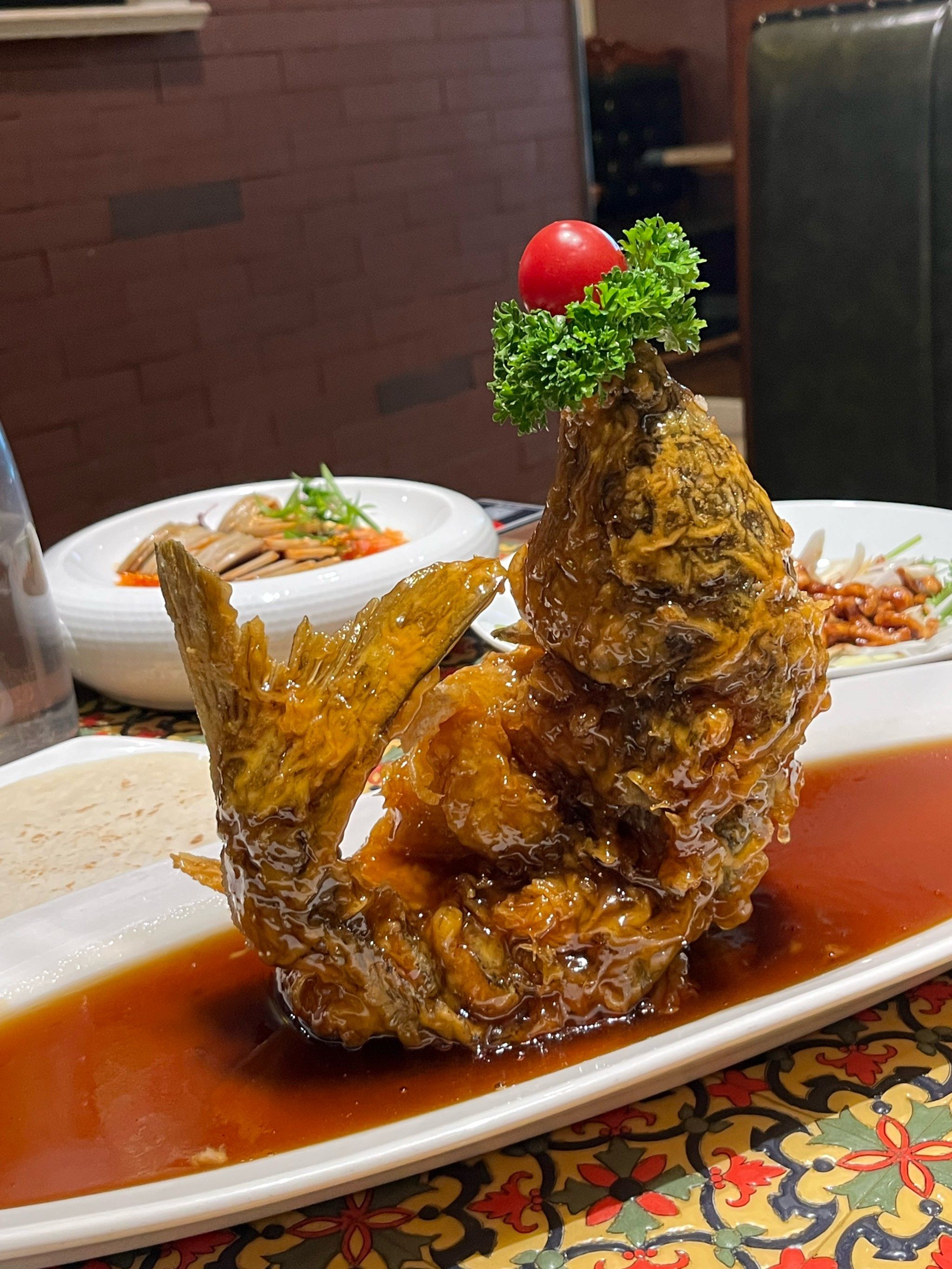 终于吃到糖醋鲤鱼啦!