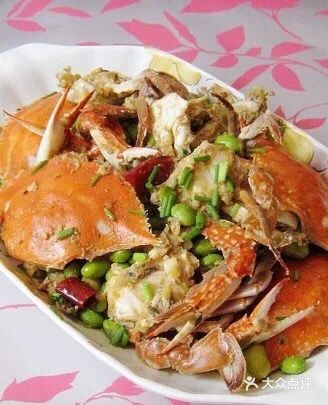 梭子蟹炒毛豆,鲜上加鲜