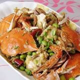 梭子蟹炒毛豆,鲜上加鲜