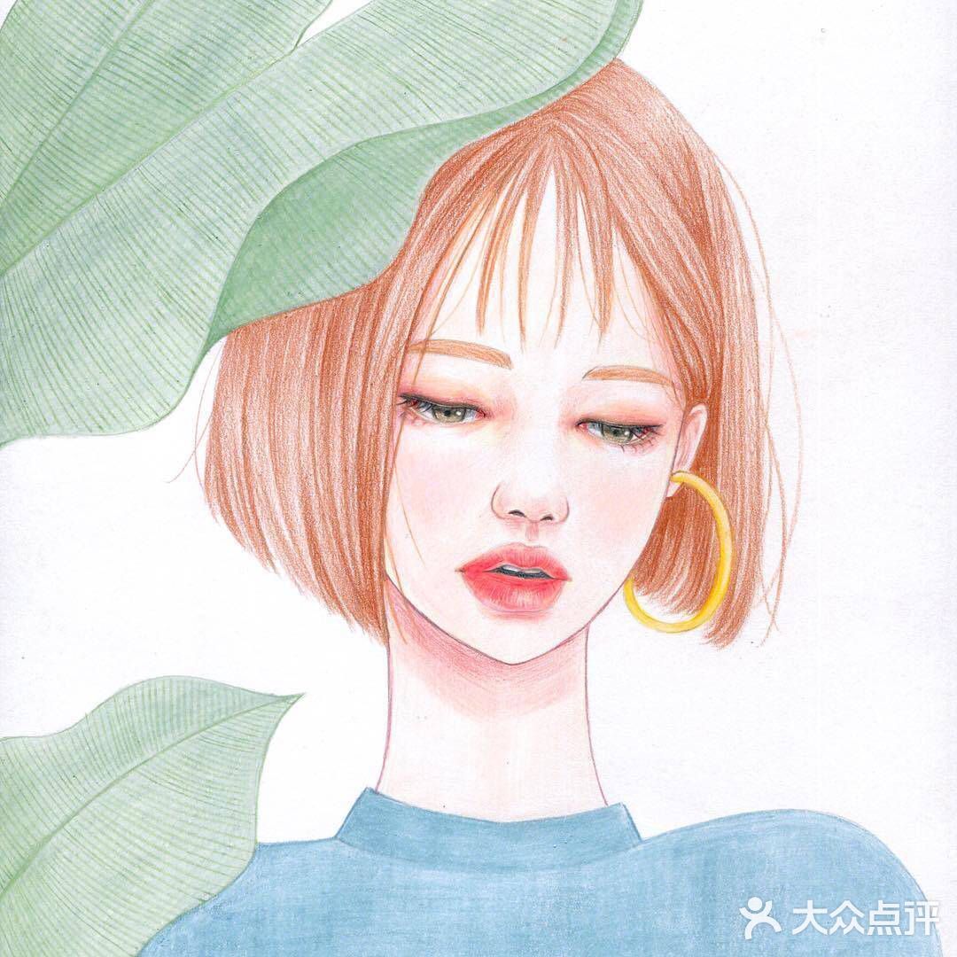 仙气十足的彩铅手绘女孩👧