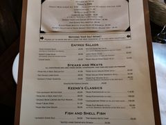 菜单-Keens Steakhouse