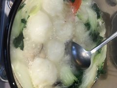 奶白菜煮手打墨鱼丸子-花锦堂·隐庐