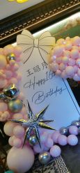 -宝宝百日宴周岁生日派对气球布置策划