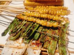 -山野的朋友露营炭火烤肉