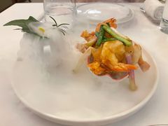 姜葱炒花竹虾-火璽·園