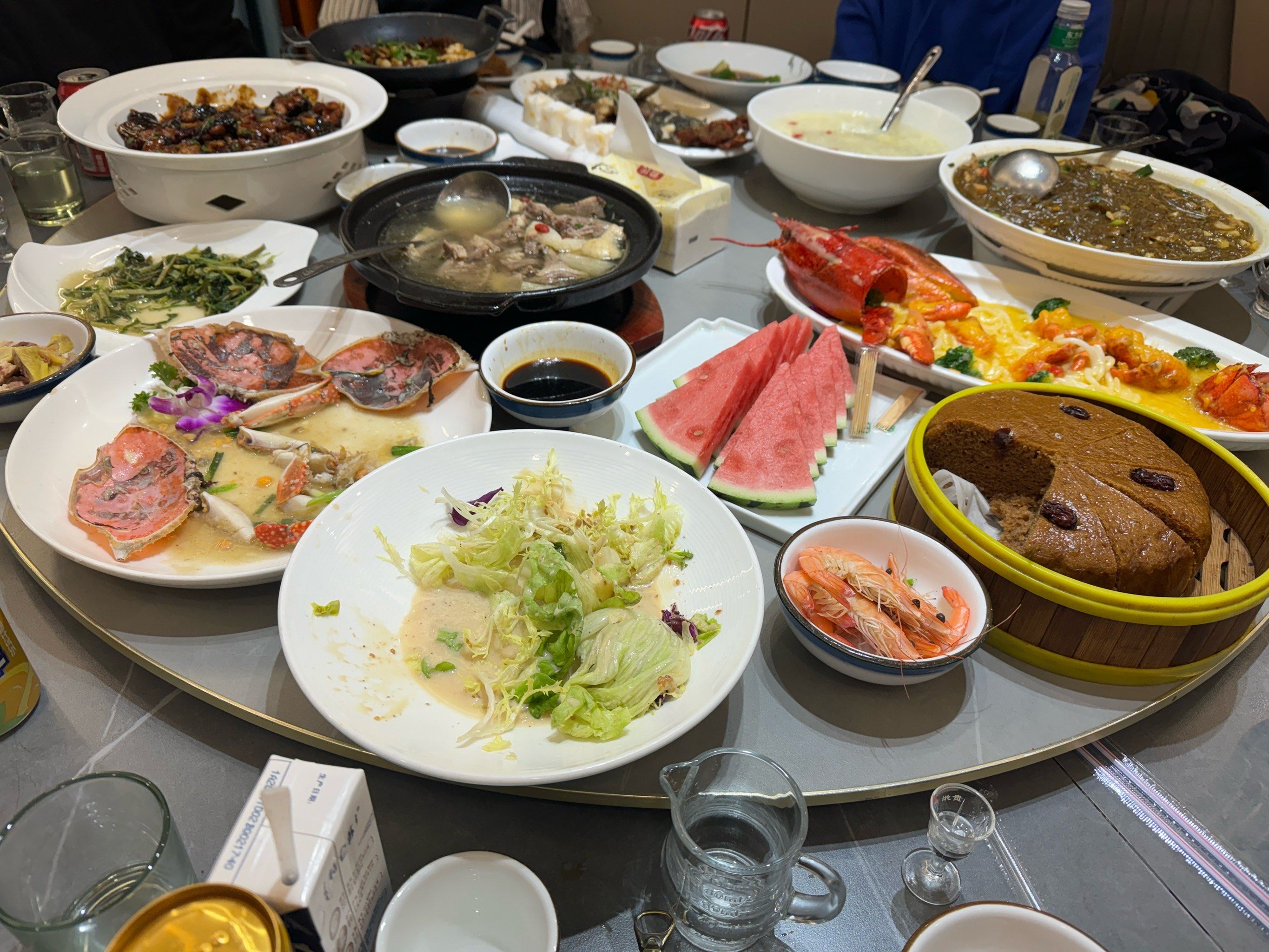 10人餐聚餐盛况