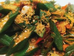 瑶柱炝秋葵-禾珍珠家常小馆(河南博物院店)