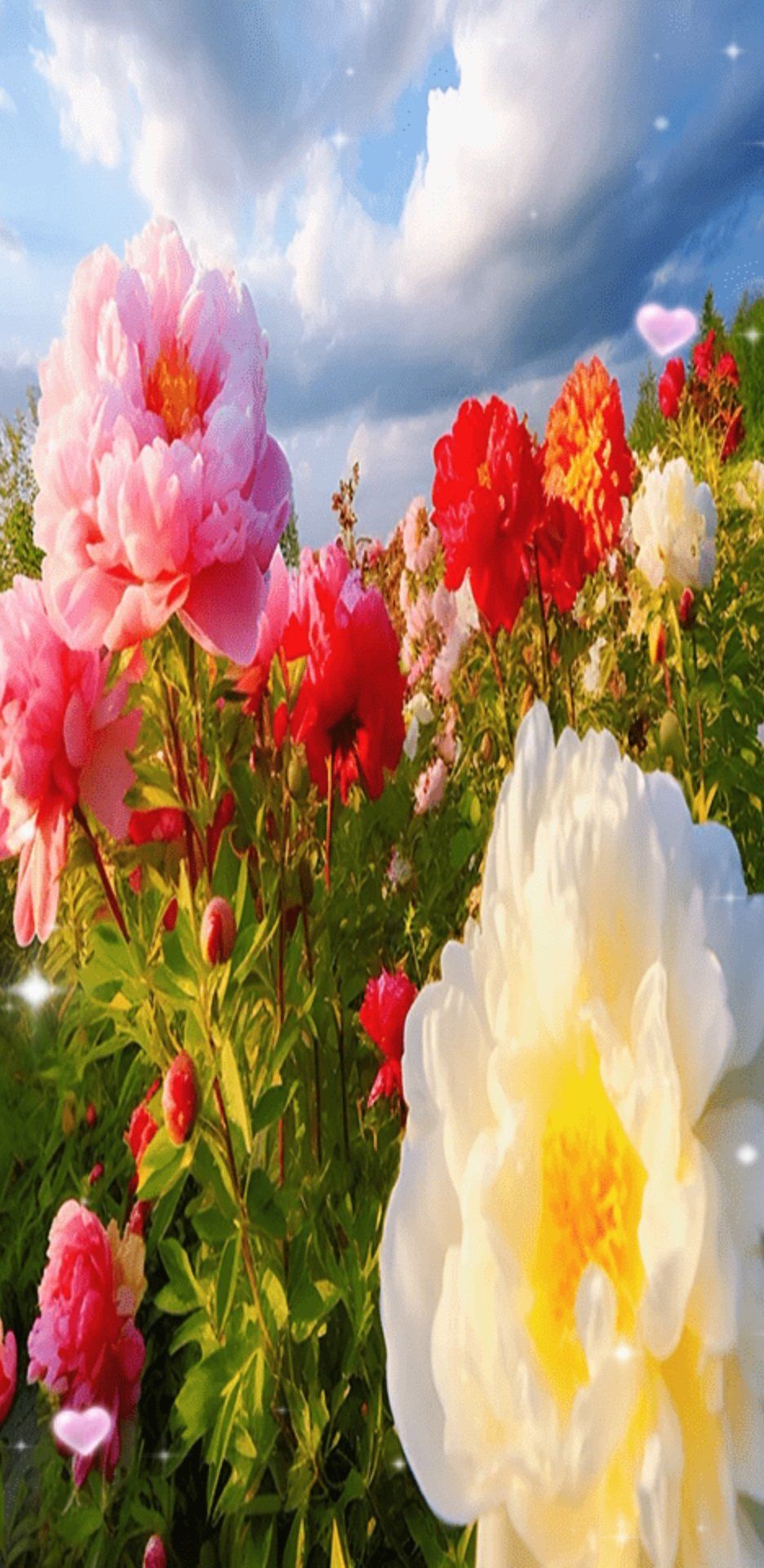 盛开花朵的美景