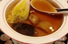 Dried Morel Mushroom and Bok Choy Stew with Scallop