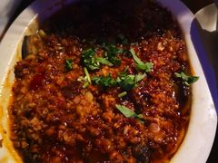 蒜泥烤茄子-老炭长时尚音乐烧烤吧