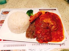 鸡肉肠鸳鸯扒饭-新宝餐厅(流塘店)