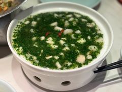 荠菜蘑菇羮-卯时·龙光雅宴·精致锡帮菜(惠山古镇店)