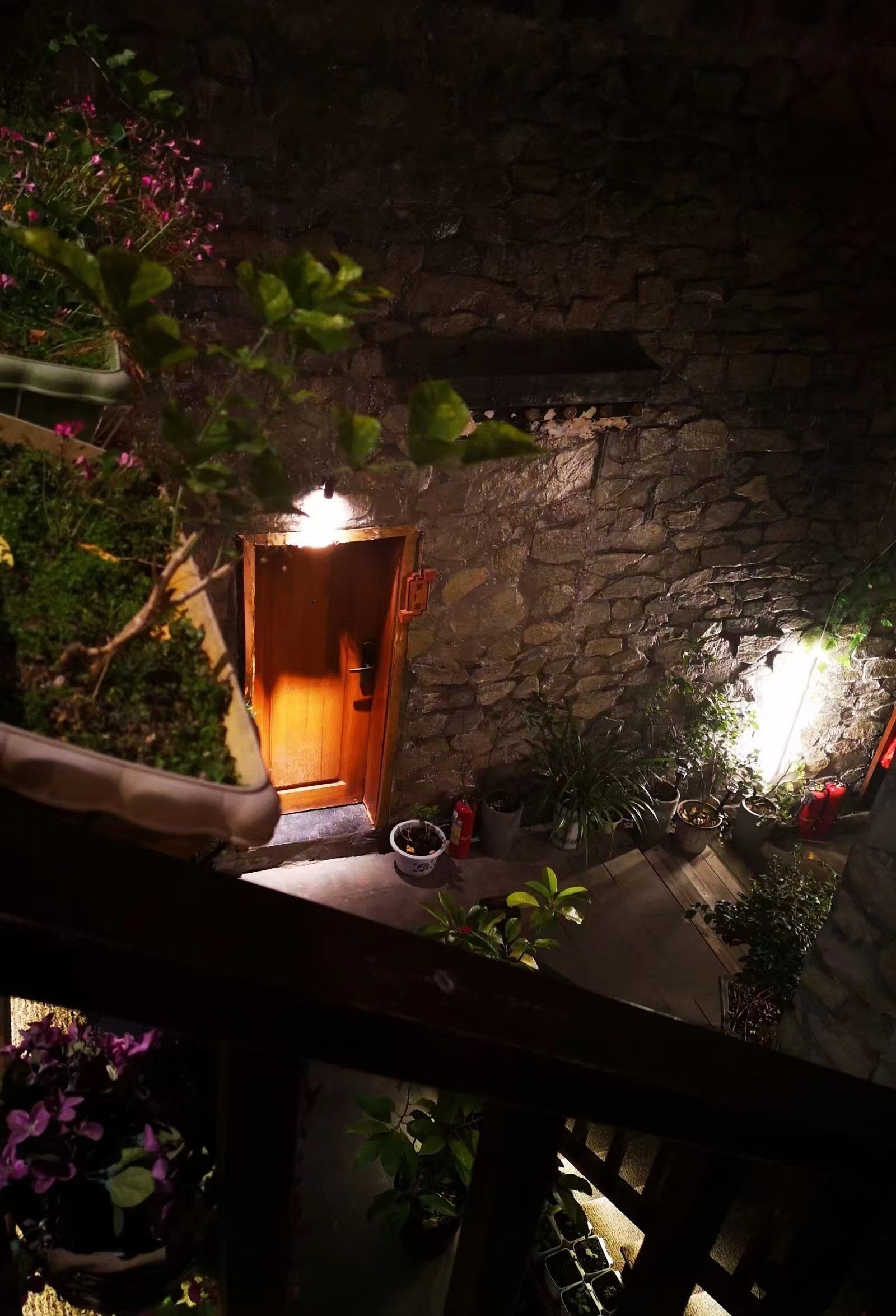 古色古香的庭院夜色