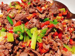 菜籽油炒衡东黄牛肉-老湘村·湖南土菜(天河维多利店)